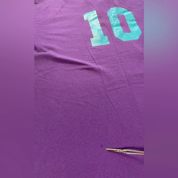 Tampa Bay Devil Rays 90s Baseball Shirt Quarter Button Up Jersey Purple, Size L - Picture 10 of 11